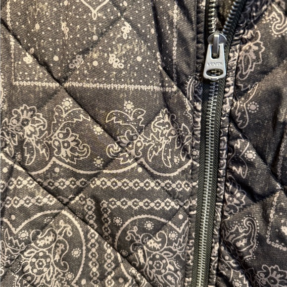 NWT Levi Strauss green guilted full zip jacket women’s medium outdoors - Picture 9 of 11